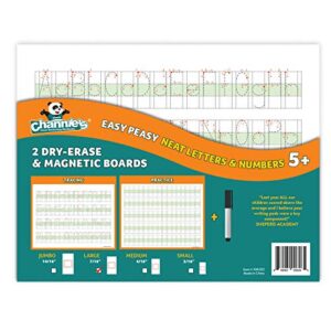 channie's visual dry erase alphabet magnetic board 2 pack
