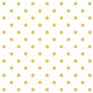 Stitch & Sparkle Fabrics, Dark Romance, Gold Metallic Dot White Cotton Fabrics, Quilt, Crafts, Sewing, Cut by The Yard, 44 Inches (SSDR007MC)