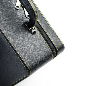 Oirlv Black Leather Travel Jewelry Box Jewelry Storage Case