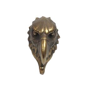 pacific giftware wild animal head single wall hook hanger animal shape rustic faux bronze decorative wall sculpture (eagle)