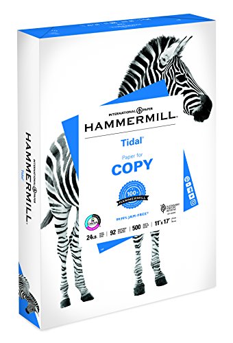 Hammermill Printer Paper, 24 lb Tidal Copy Paper, 11 x 17-1 Ream (500 Sheets) - 92 Bright, Made in the USA, 162360R