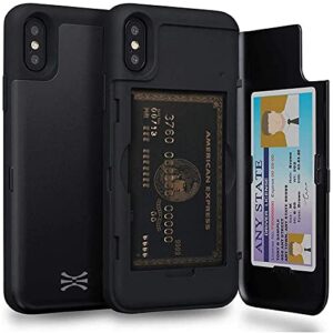 toru wallet case for iphone x - matte black solid