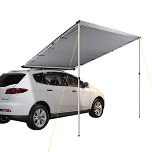 Yescom 6.6'x8.2' Car Side Awning Rooftop Pull Out Tent Shelter PU2000mm UV50+ Shade SUV Outdoor Camping Travel Grey