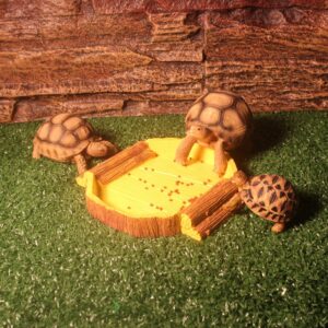 Senzeal Reptile Food Dish Terrarium Water Bowl Resin Tortoise Food Feeding Bowl for Lizard, Gecko, Bearded Dragon, Chameleon