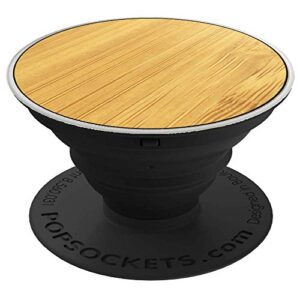 popsockets: collapsible grip & stand for phones and tablets - bamboo
