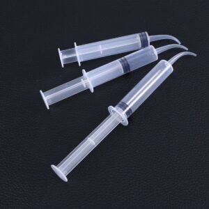 4pcs Disposable Dental Irrigation Syringe with Curved Tip Colostrum Syringes for Dental Care