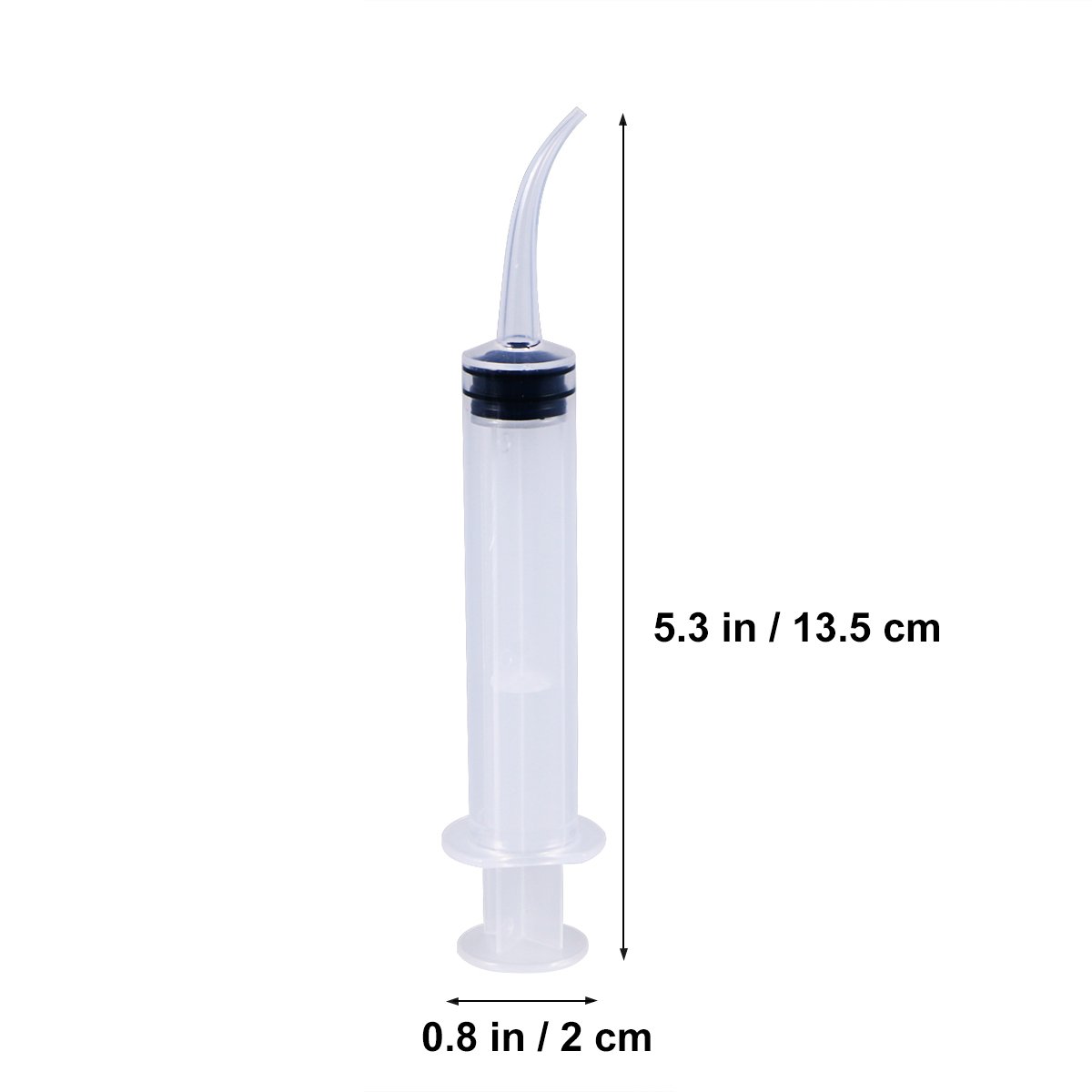 4pcs Disposable Dental Irrigation Syringe with Curved Tip Colostrum Syringes for Dental Care