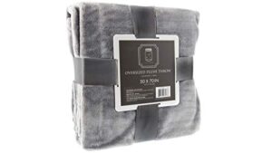 the firefly collection ultra plush throw blanket, 50 x 70 inches, granite grey – use as your couch throw blanket or comfy chair blanket throw – a perfect fluffy blanket for home and travel