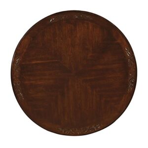 Furniture of America Wilson Traditional Wood Round Dining Table in Brown Cherry