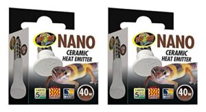 (2 pack) zoo med labs 40w nano ceramic heat emitter