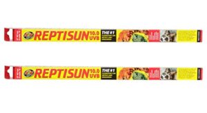 (2 pack) zoomed reptisun 10 hi output uvb 18" t8 15w