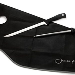 Ham Carving Knife with Honing Steel and Ham Cover - Professional Set for Slicing Serrano, Ibérico Ham & Italian Prosciutto