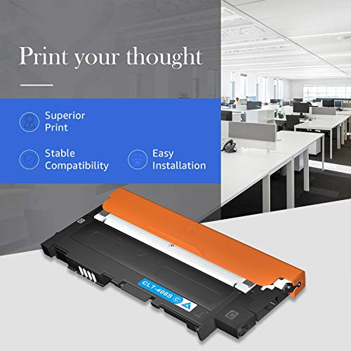 STAROVER Compatible Toner Cartridge Replacement for Samsung 406 406S CLT-K406S CLT-C406S CLT-M406S CLT-Y406S for Samsung Xpress C410W CLP-365W C460W Printer(Black, Cyan, Magenta, Yellow, Total 4 Pack)