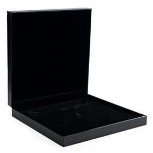 oirlv black jewelry set box,ring/earrings/big necklace gift case