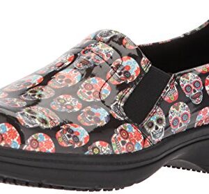 Easy Works Women's Bind Health Care Professional Shoe, Skull Patent, 6 B(M) US