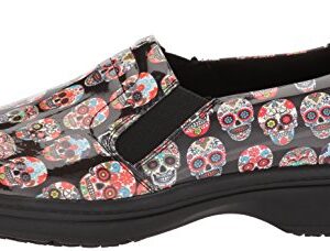 Easy Works Women's Bind Health Care Professional Shoe, Skull Patent, 6 B(M) US