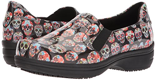 Easy Works Women's Bind Health Care Professional Shoe, Skull Patent, 6 B(M) US