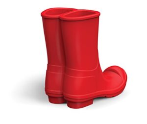 genuine fred 5216342 reboot silicone rain boots mobile phone stand, red