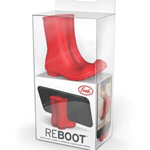 Genuine Fred 5216342 REBOOT Silicone Rain Boots Mobile Phone Stand, Red