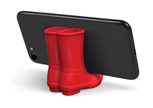 Genuine Fred 5216342 REBOOT Silicone Rain Boots Mobile Phone Stand, Red