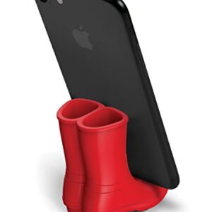 Genuine Fred 5216342 REBOOT Silicone Rain Boots Mobile Phone Stand, Red