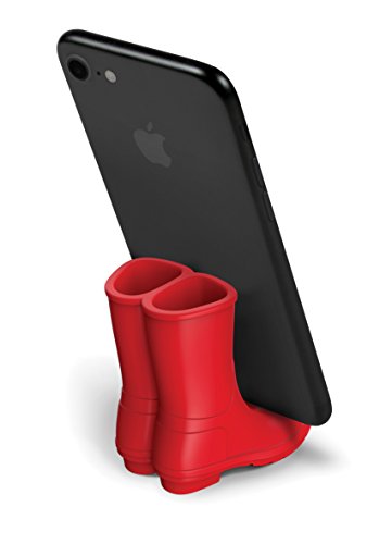 Genuine Fred 5216342 REBOOT Silicone Rain Boots Mobile Phone Stand, Red