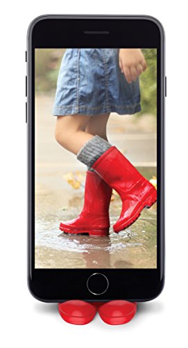 Genuine Fred 5216342 REBOOT Silicone Rain Boots Mobile Phone Stand, Red