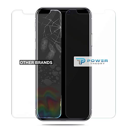 Power Theory Designed for iPhone X, iPhone Xs Screen Protector Tempered Glass [9H Hardness], Easy Install Kit, 99% HD Bubble Free Clear, Case Friendly, Anti-Scratch, 2 Pack