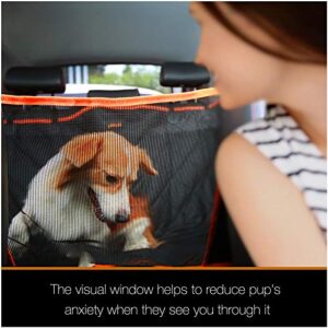 iBuddy Dog Car Seat Covers for Back Seat of Cars/Trucks/SUV, Waterproof Dog Car Hammock with Mesh Window, Side Flaps and Dog Seat Belt, Durable Anti-Scratch Nonslip Machine Washable Pet Car Seat Cover