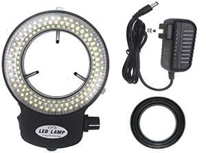 led-144-zk black adjustable 144 led ring light illuminator for stereo microscope (144 led ring light)