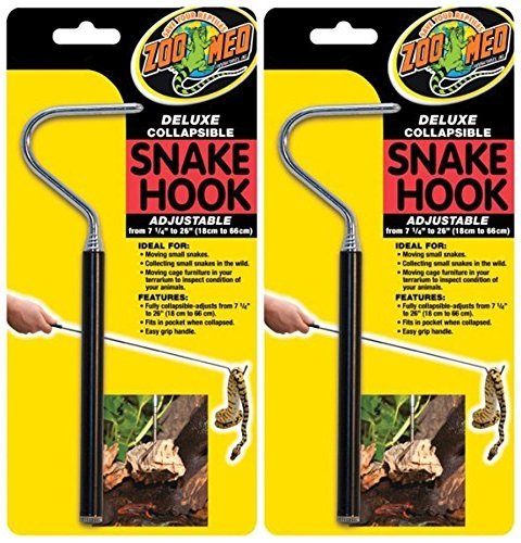 (2 Pack) Zoo Med Deluxe Collapsible Snake Hook