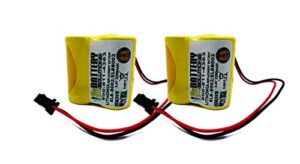 2pc replacement for litonia elb-b002 battery emergency light 3.6v 2.2ah nicd elbb002