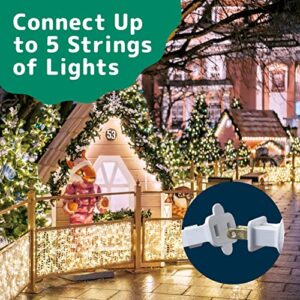 PREXTEX Christmas Lights (20 Feet, 100 Lights) - Clear White Christmas Tree Lights with White Wire - Clear Christmas Lights Indoor/Outdoor String Lights - Xmas Lights - Warm White Twinkle Lights