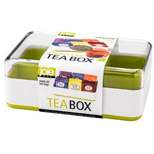 tea storage box - 60 tea bags - green