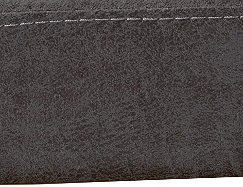 Christopher Knight Home Elisha Industrial Modern Microfiber Bench, Slate / Matte Black