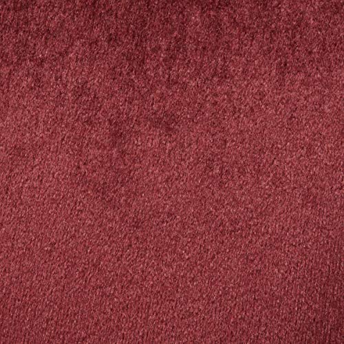 Great Deal Furniture Melaina Tufted Chesterfield Velvet Loveseat with Scrolled Arms, Garnet and Dark Brown