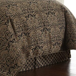 Sterling Creek Valencia 9-Piece Black Gold Floral Jacquard Oversized Comforter Set (King)