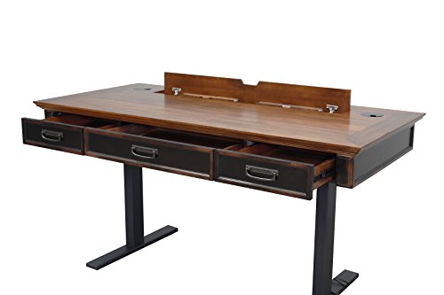 Martin Furniture Electric Hartford Sit/Stand Desk, Brown