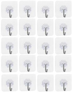 eekiimy 50 packs no drill hooks heavy duty self adhesive hooks hangers wall hooks sticky wall hooks heavy duty 20lb removable kitchen wall stickers towel hooks bathroom hooks wall hooks no damage