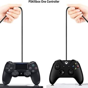 CONNYAM 2Pack 10ft PS4 Controller Charging Cable, High Speed Data Sync Cord for PS4/ Slim/Pro/Xbox One/Xbox One S/Xbox One Elite/Xbox One X Controllers