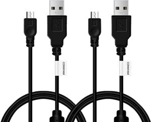connyam 2pack 10ft ps4 controller charging cable, high speed data sync cord for ps4/ slim/pro/xbox one/xbox one s/xbox one elite/xbox one x controllers