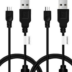 CONNYAM 2Pack 10ft PS4 Controller Charging Cable, High Speed Data Sync Cord for PS4/ Slim/Pro/Xbox One/Xbox One S/Xbox One Elite/Xbox One X Controllers