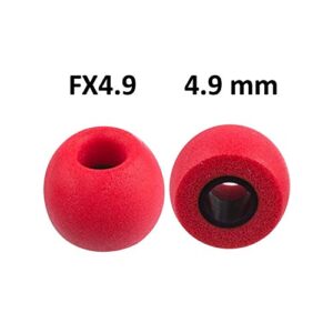 Xcessor FX4.9 (M) 4 Pairs of Round Memory Foam in Ear Earphone Medium Size Earbuds. Replacement Ear Tips for All Popular in-Ear Headphones. Red