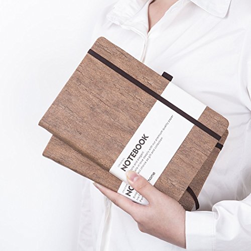 Lemome Dotted Bullet Notebook/Journal - Eco-Friendly Natural Cork Hardcover Dot Grid Notebook with Pen Loop - Premium Thick Paper - A5 (5x8In) Bound Notebook