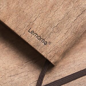 Lemome Dotted Bullet Notebook/Journal - Eco-Friendly Natural Cork Hardcover Dot Grid Notebook with Pen Loop - Premium Thick Paper - A5 (5x8In) Bound Notebook