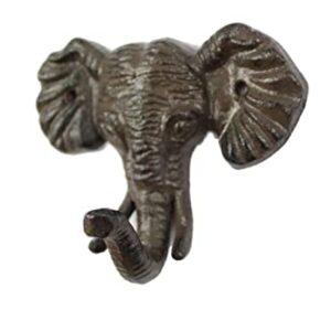 Handcrafted Nautical Decor Cast Iron Elephant Hook 5" - Door Hook - Decorating with Elephants