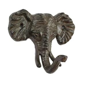 Handcrafted Nautical Decor Cast Iron Elephant Hook 5" - Door Hook - Decorating with Elephants