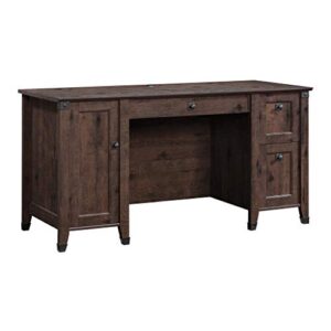 sauder carson forge computer desk, coffee oak finish