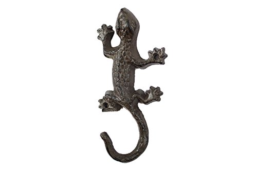 Cast Iron Lizard Hook 6" - Wall Decor Hook - Iron Home Decoration