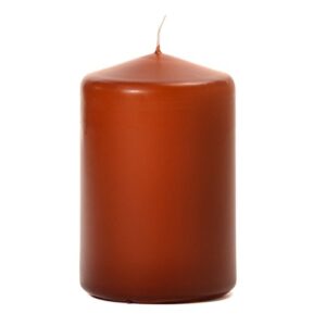 kys pack of 2, pressed 3" x 4" pillar candles unscented terracotta for weddings, home & event decoration, relaxation, made in us